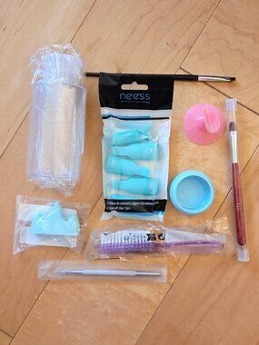 Manicure Pedicure Total SET Nail Care Lot Bundle Brushes Nail cups dish